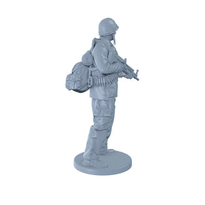 American Soldier With M60