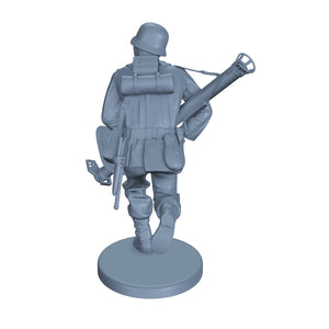 German Soldier Running With Panzerschreck