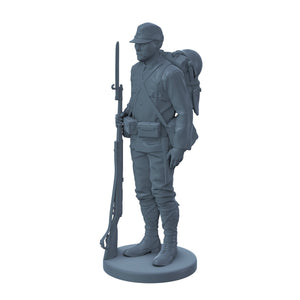 Japanese Soldier Standing at Attention