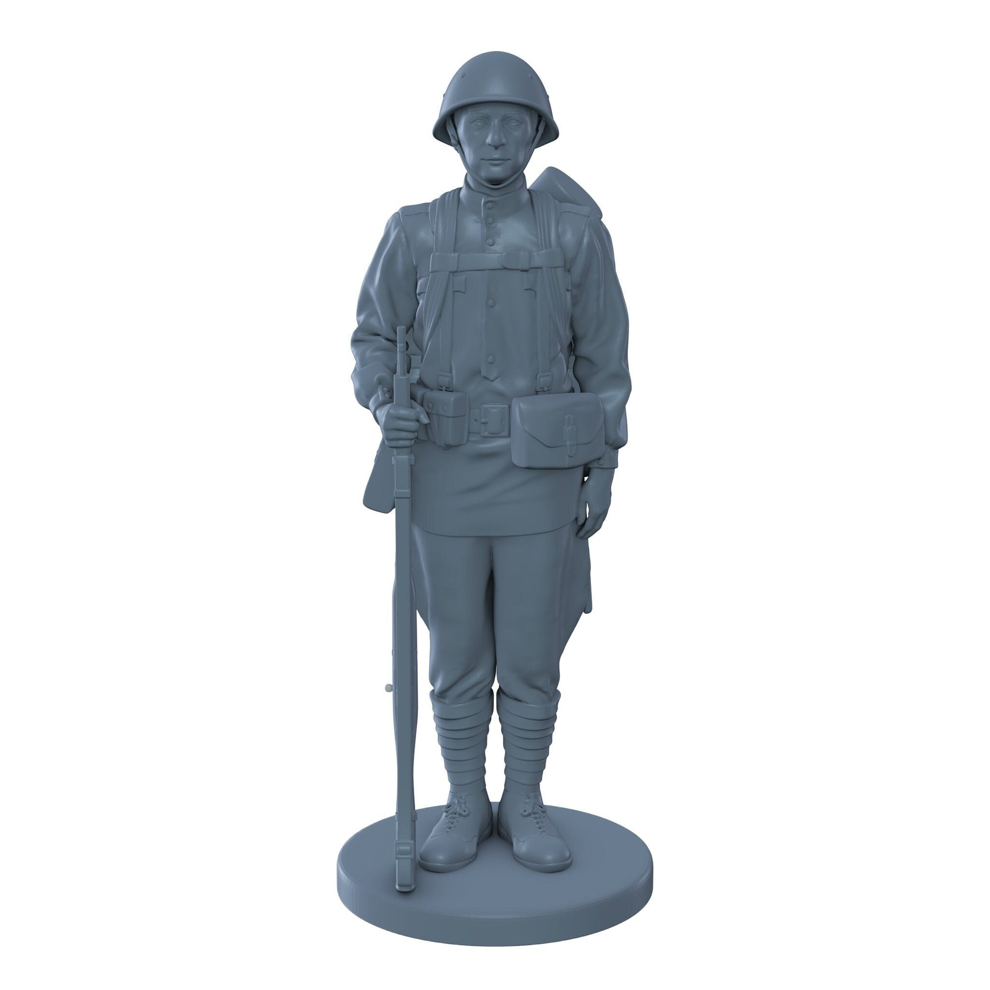 Russian Soldier Standing at Attention