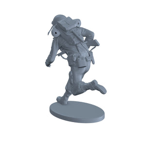 US Infantry Running with Thompson WW2 Era