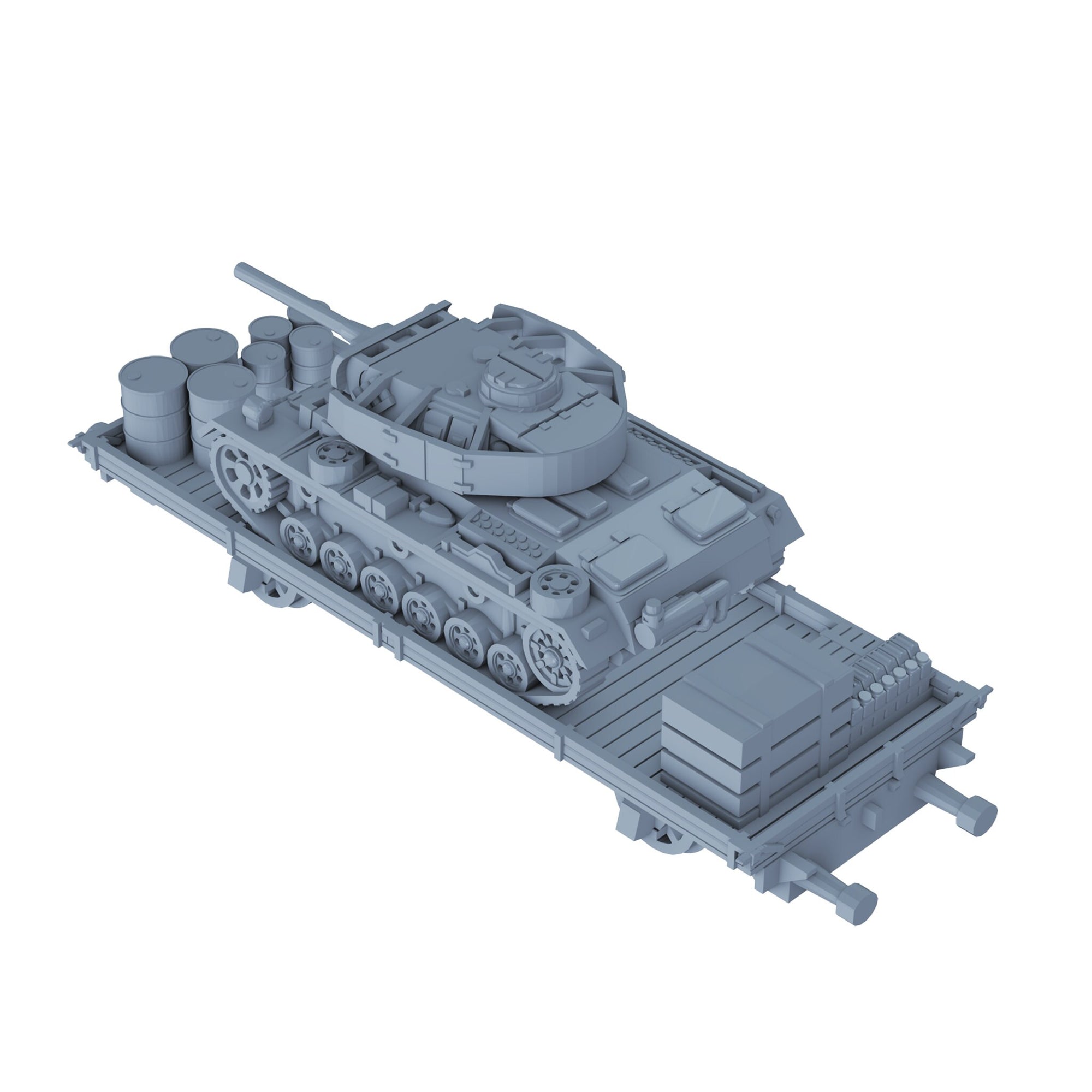 Panzer III On Flat Car