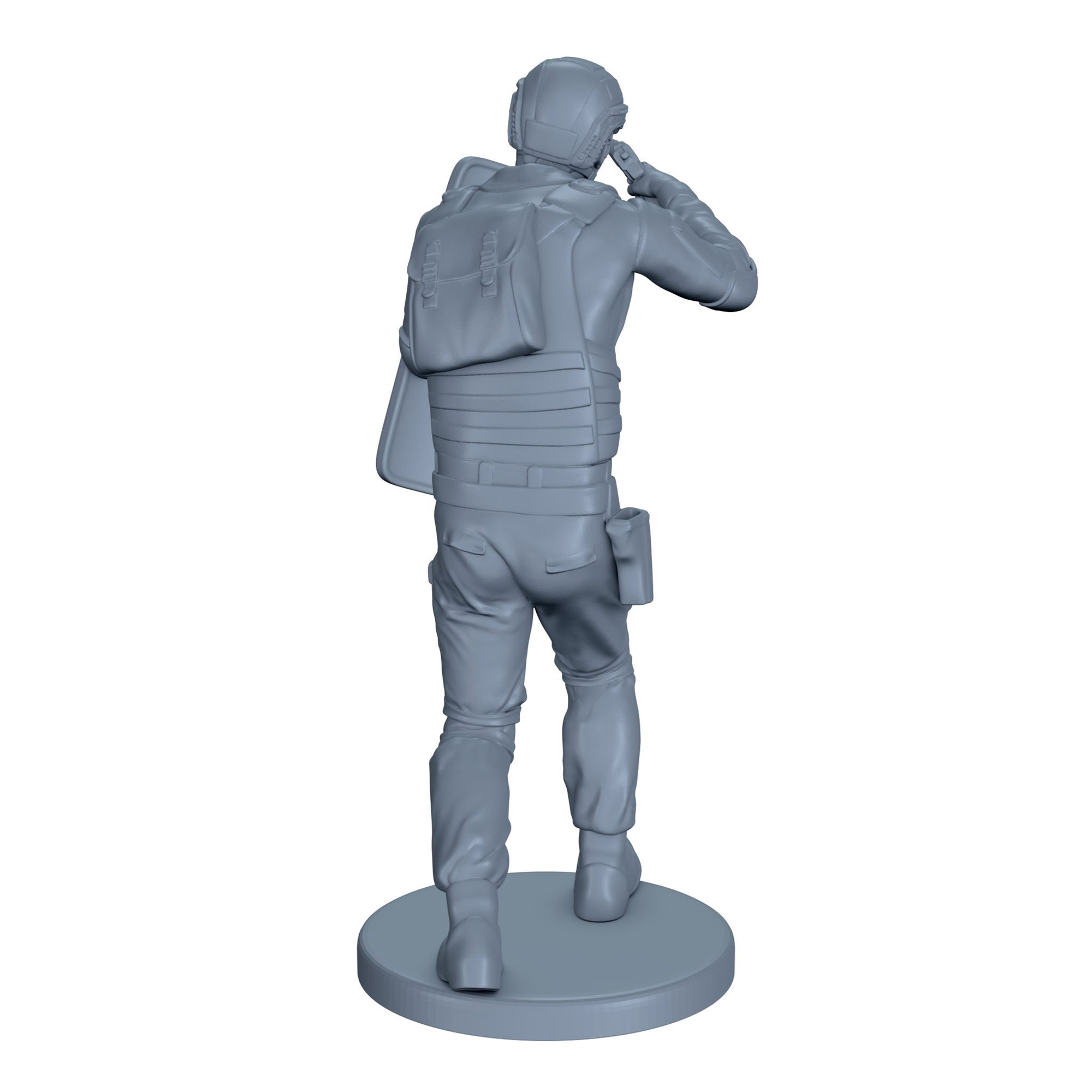 Modern Chinese Soldier With Shield