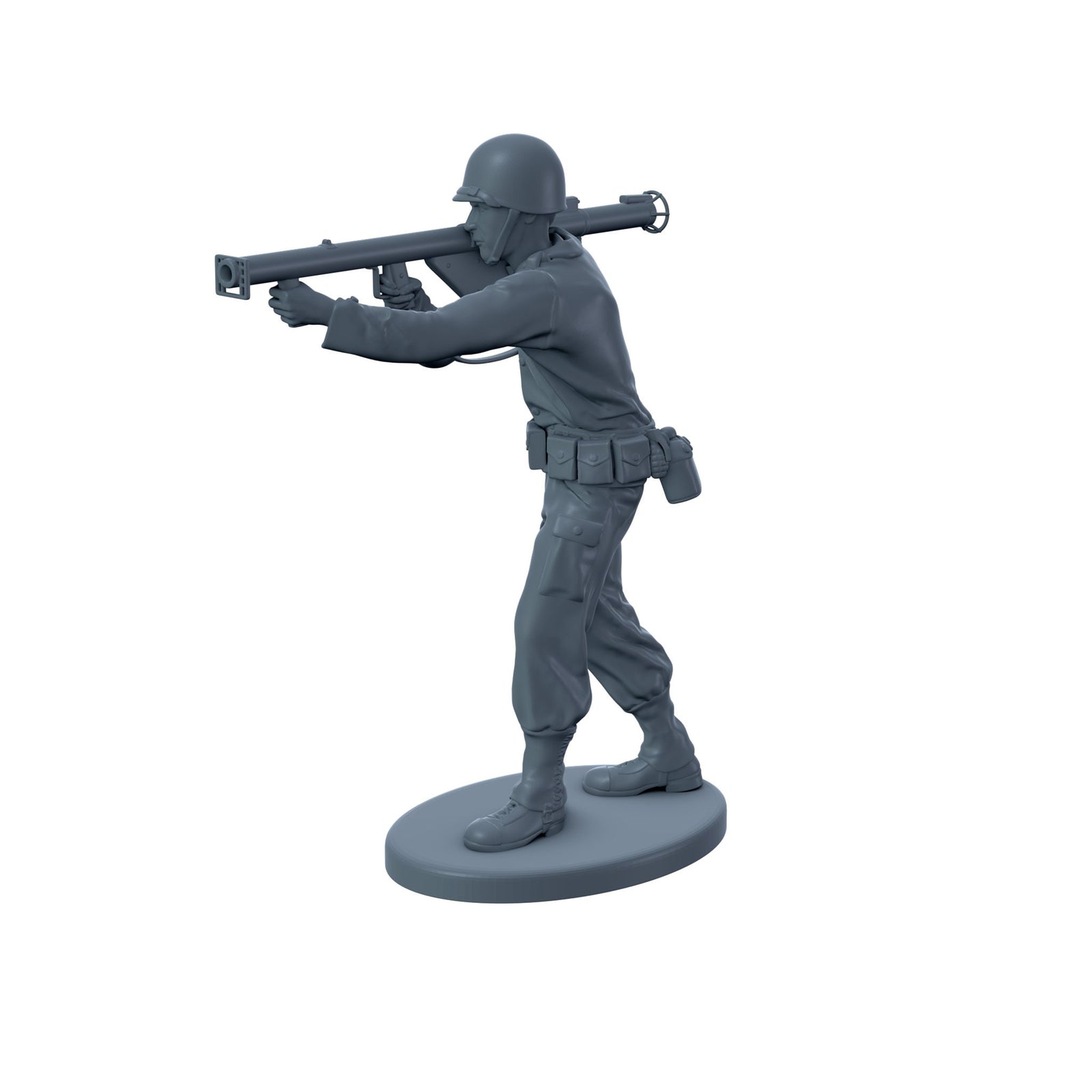 American Soldier Standing Shooting Bazooka