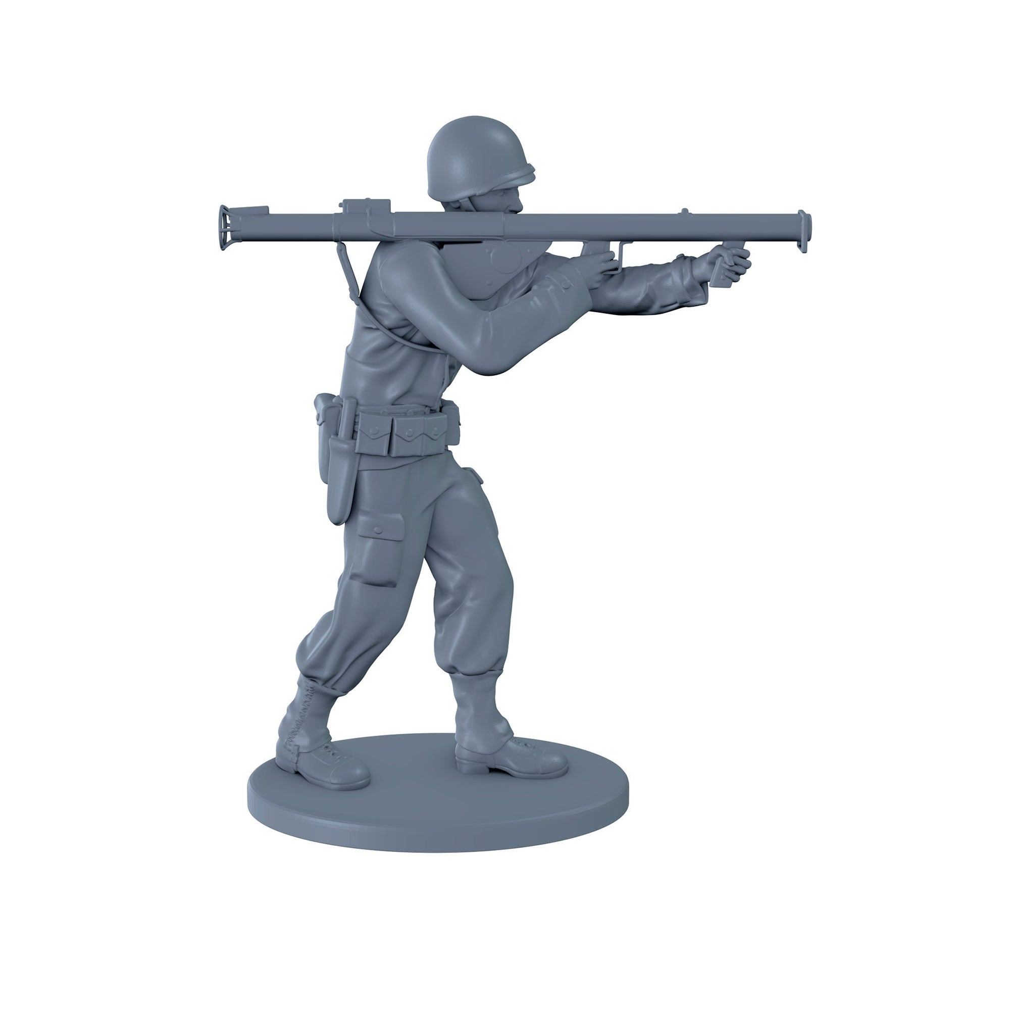 American Soldier Standing Shooting Bazooka