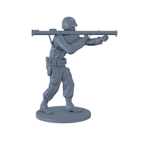 American Soldier Standing Shooting Bazooka