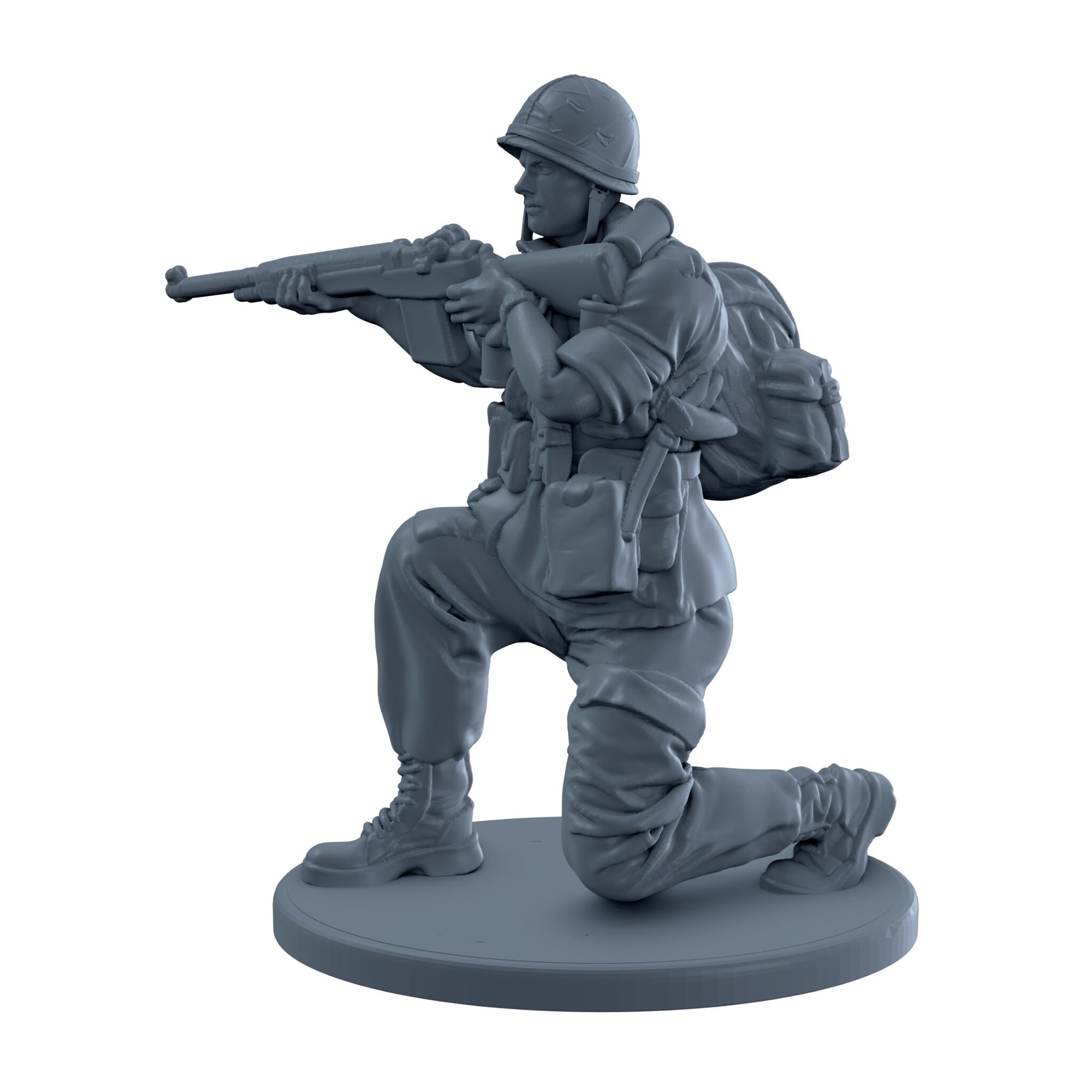 American Soldier Kneeling Vietnam Era