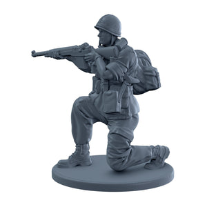 American Soldier Kneeling Vietnam Era
