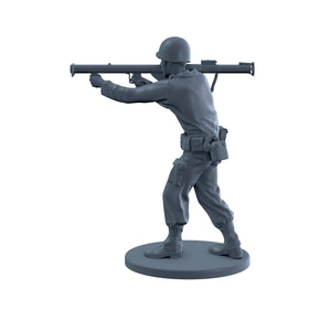 American Soldier Standing Shooting Bazooka
