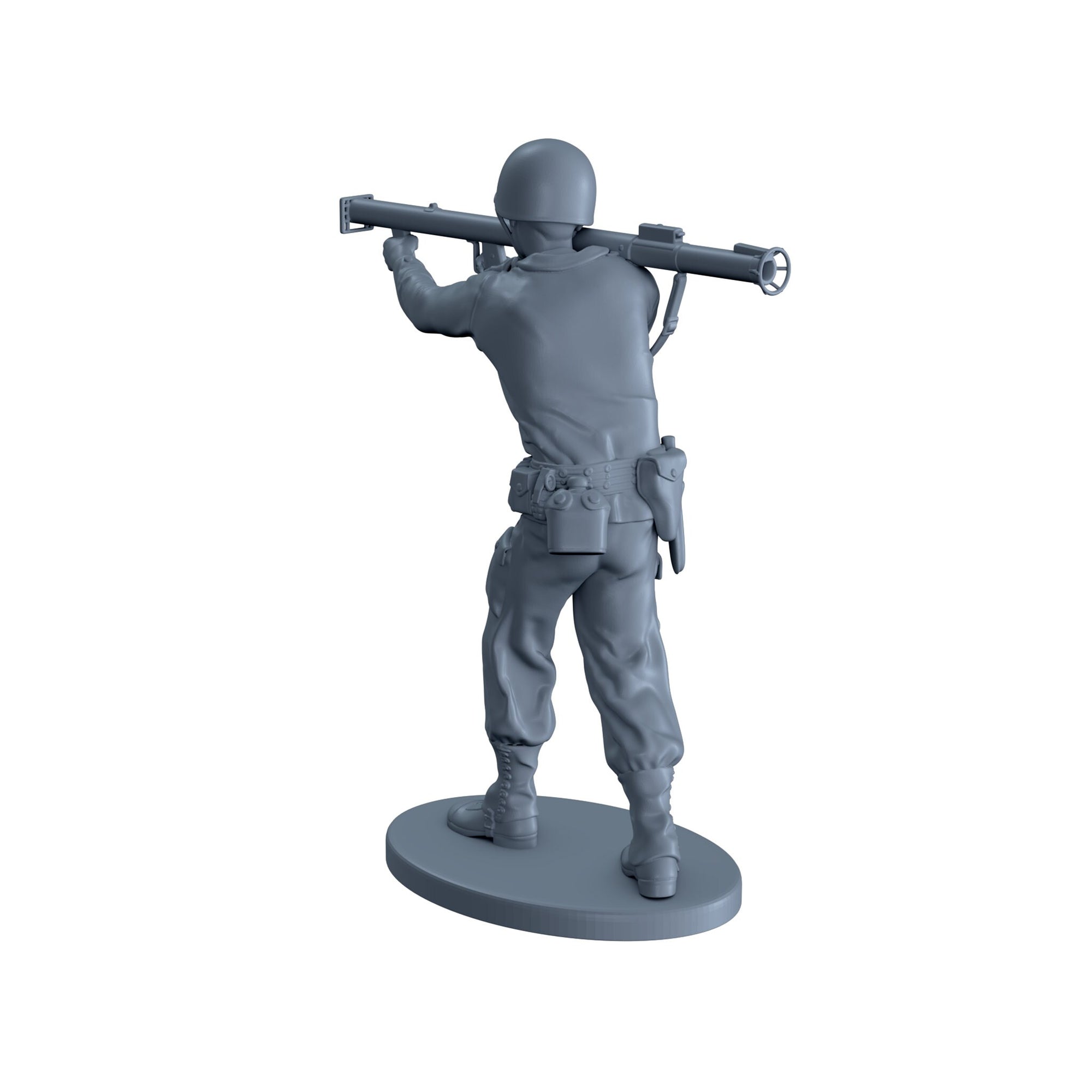American Soldier Standing Shooting Bazooka
