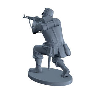 Late War German Soldier Kneeling With STG-44