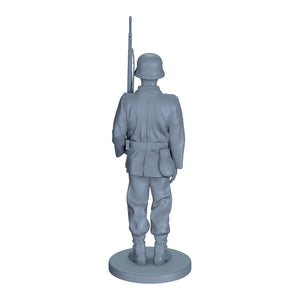 German Soldier Standing at Attention