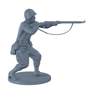Russian Soldier Shooting While Standing