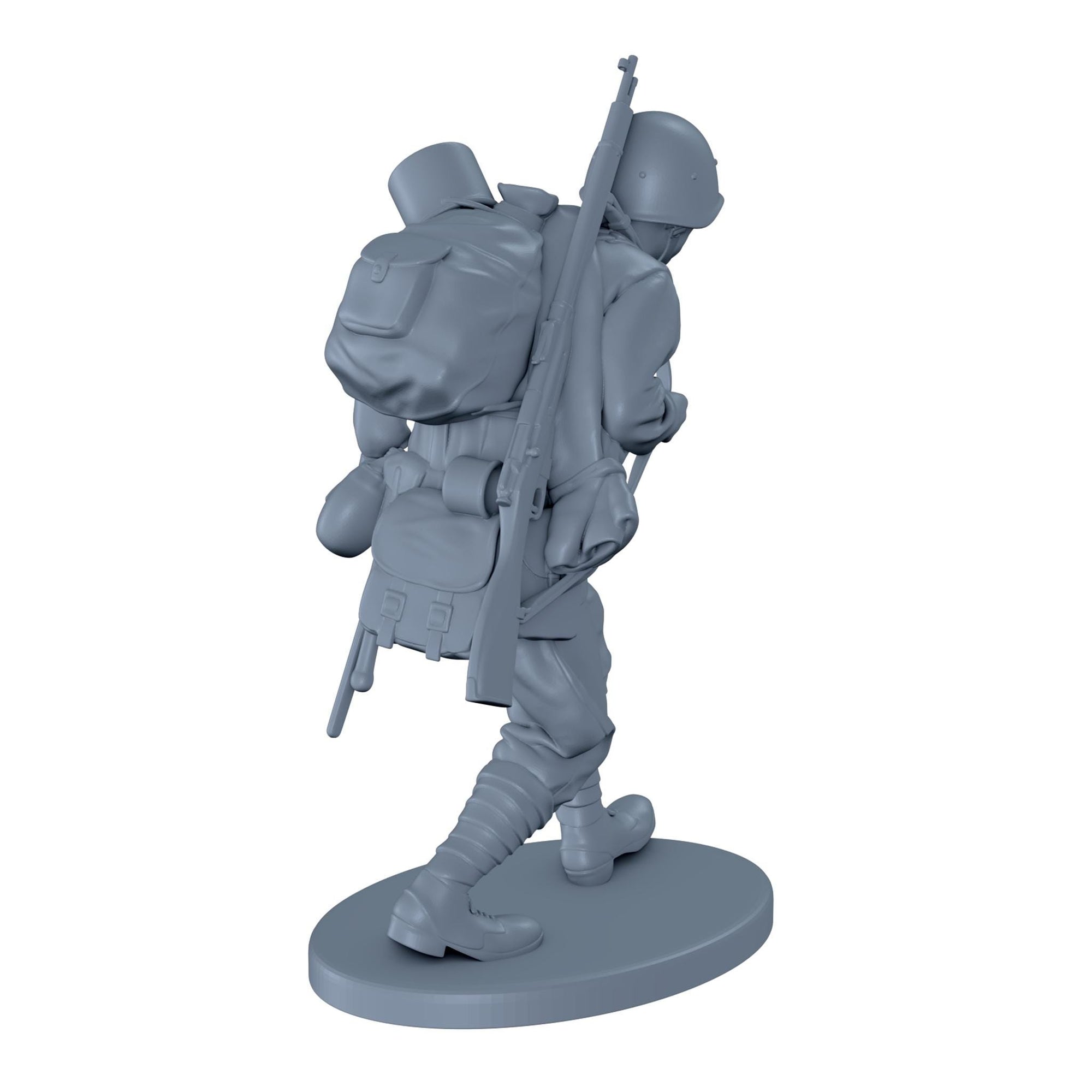 Russian Soldier Walking Crouched