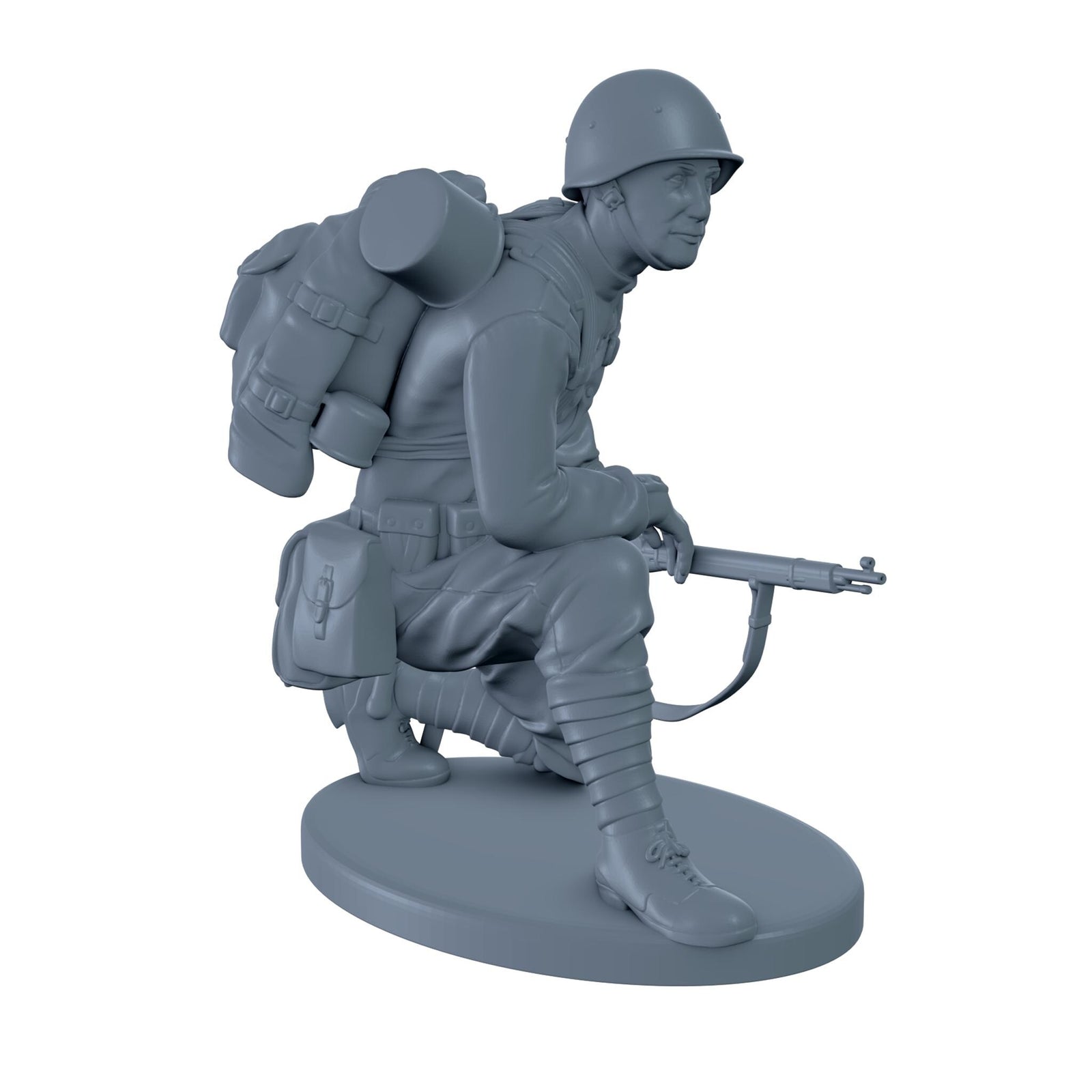 Russian Soldier Crouching