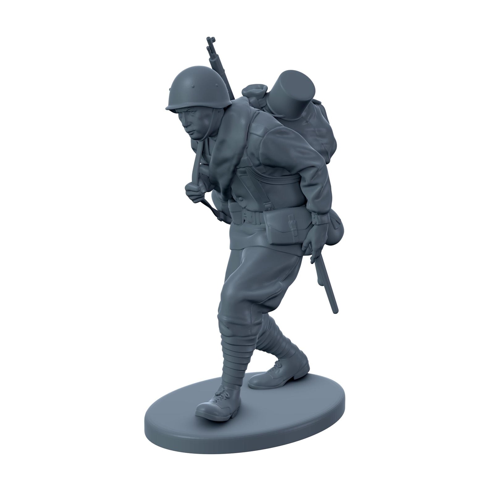 Russian Soldier Walking Crouched