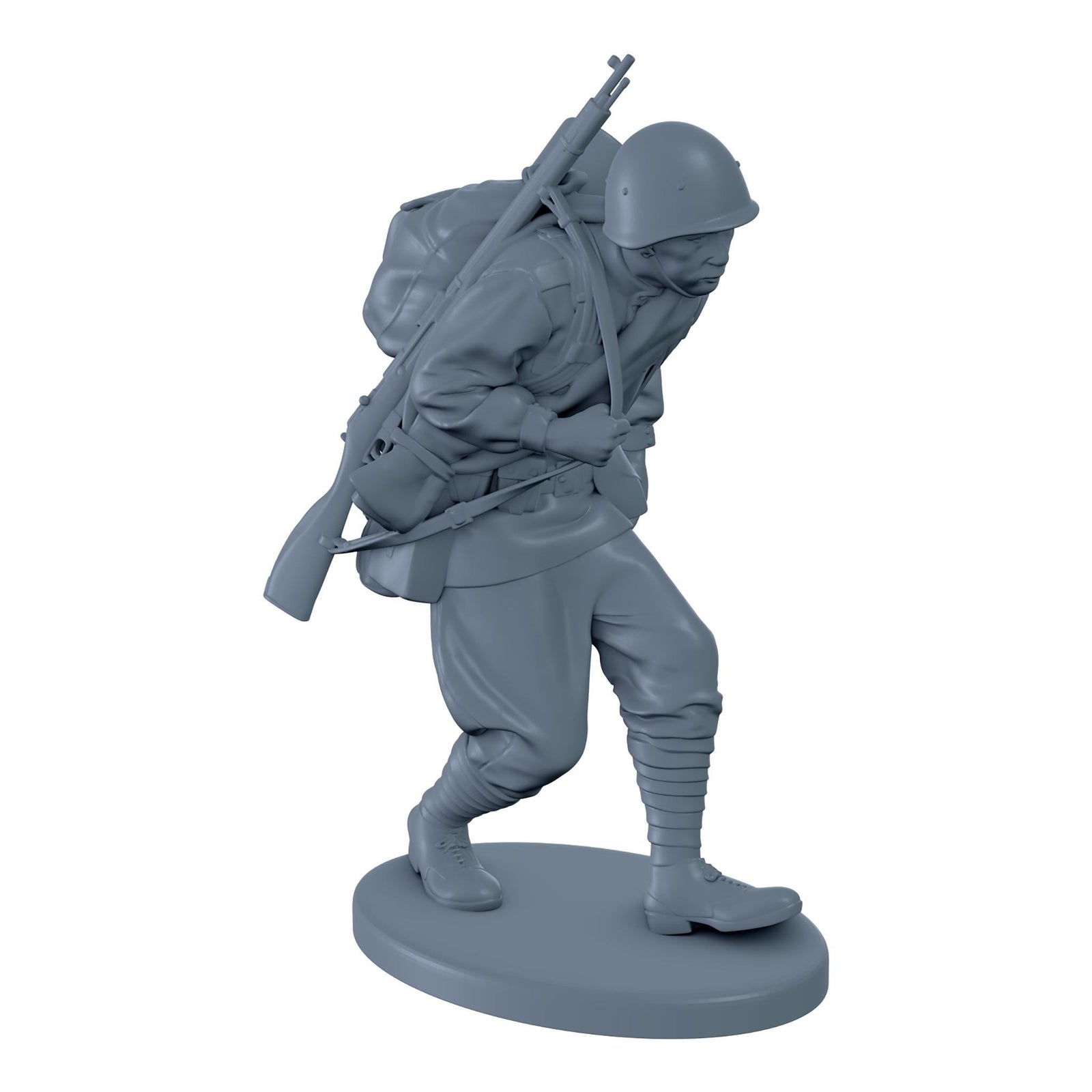 Russian Soldier Walking Crouched