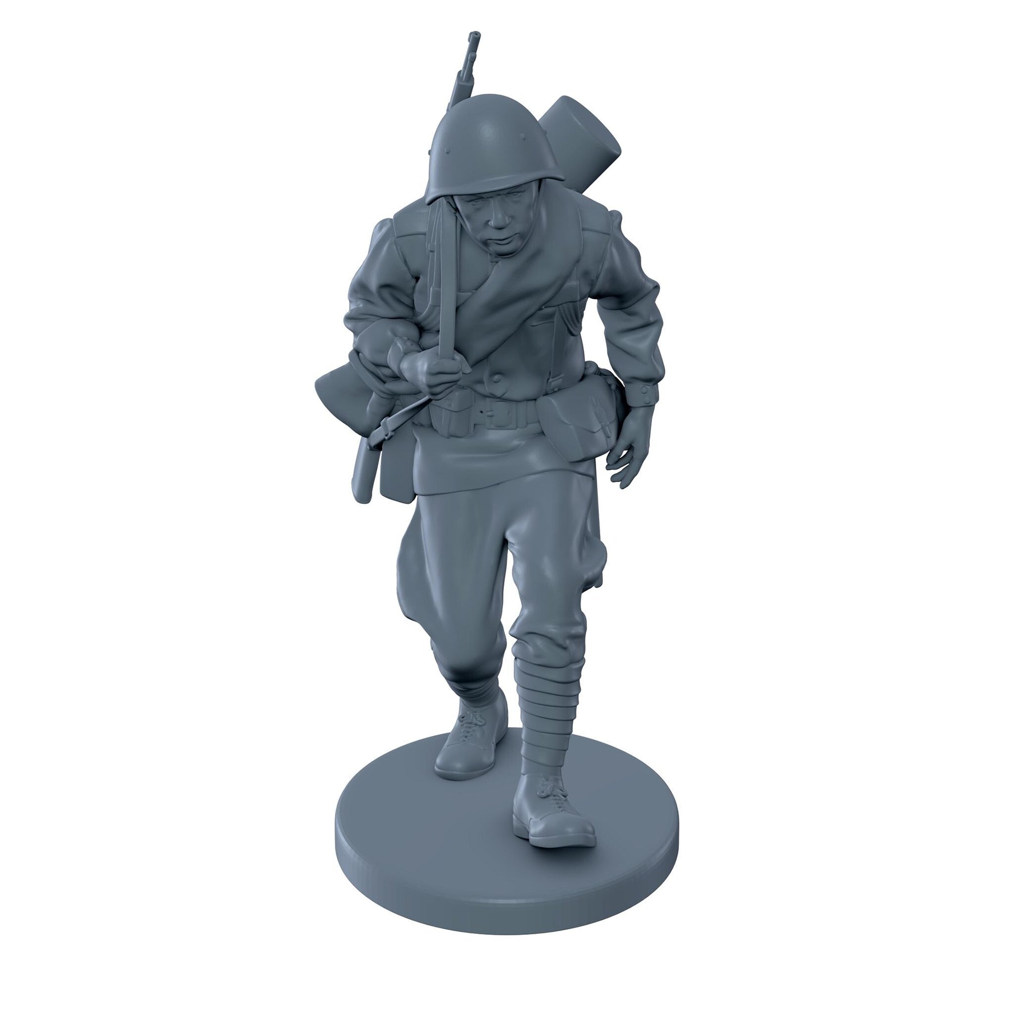 Russian Soldier Walking Crouched