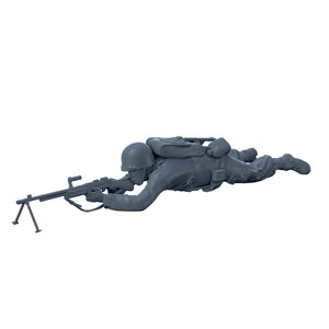 Ready) American Soldier Lying Down Aiming
