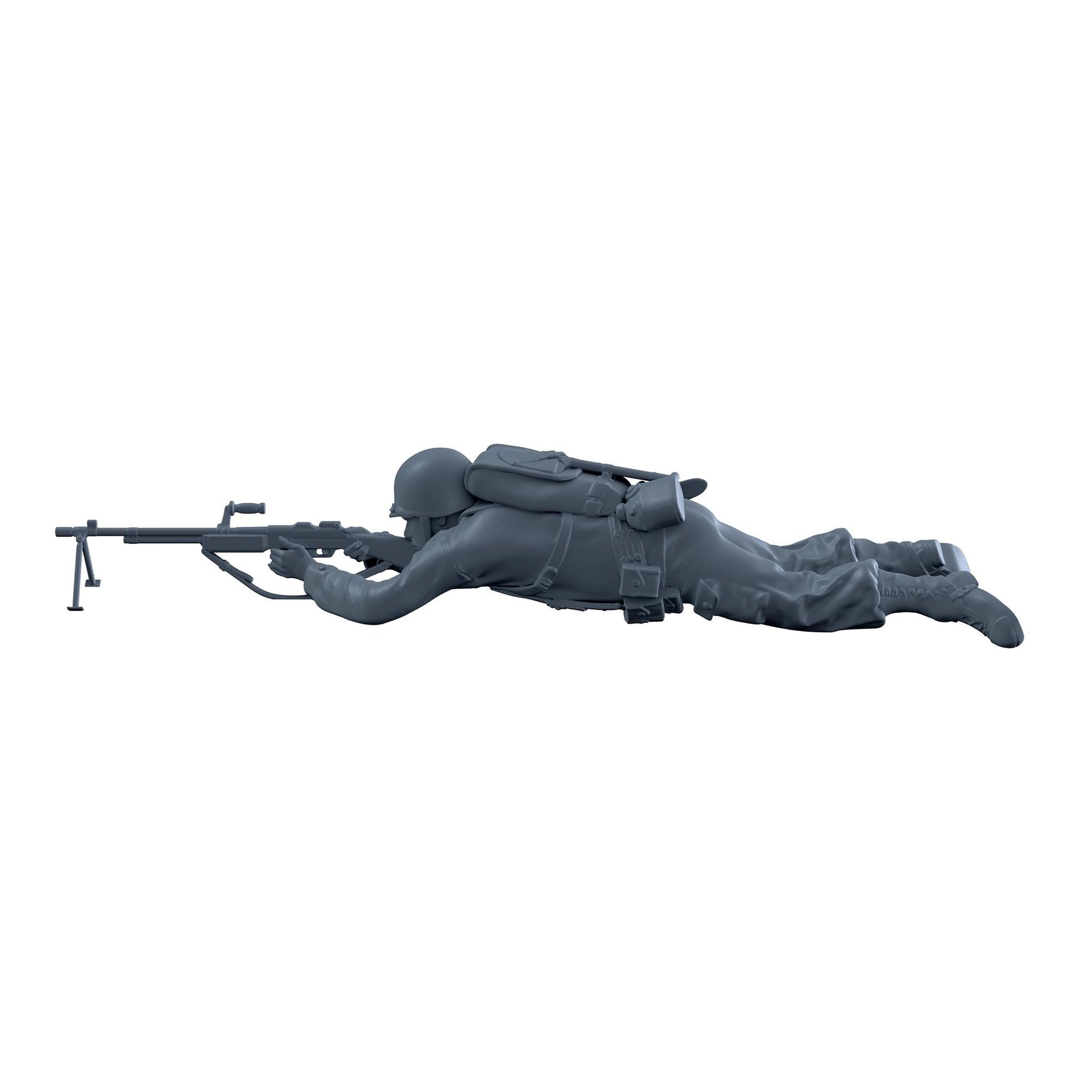 Ready) American Soldier Lying Down Aiming
