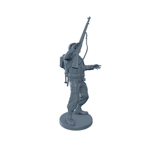 American WWII Soldier Getting Shot