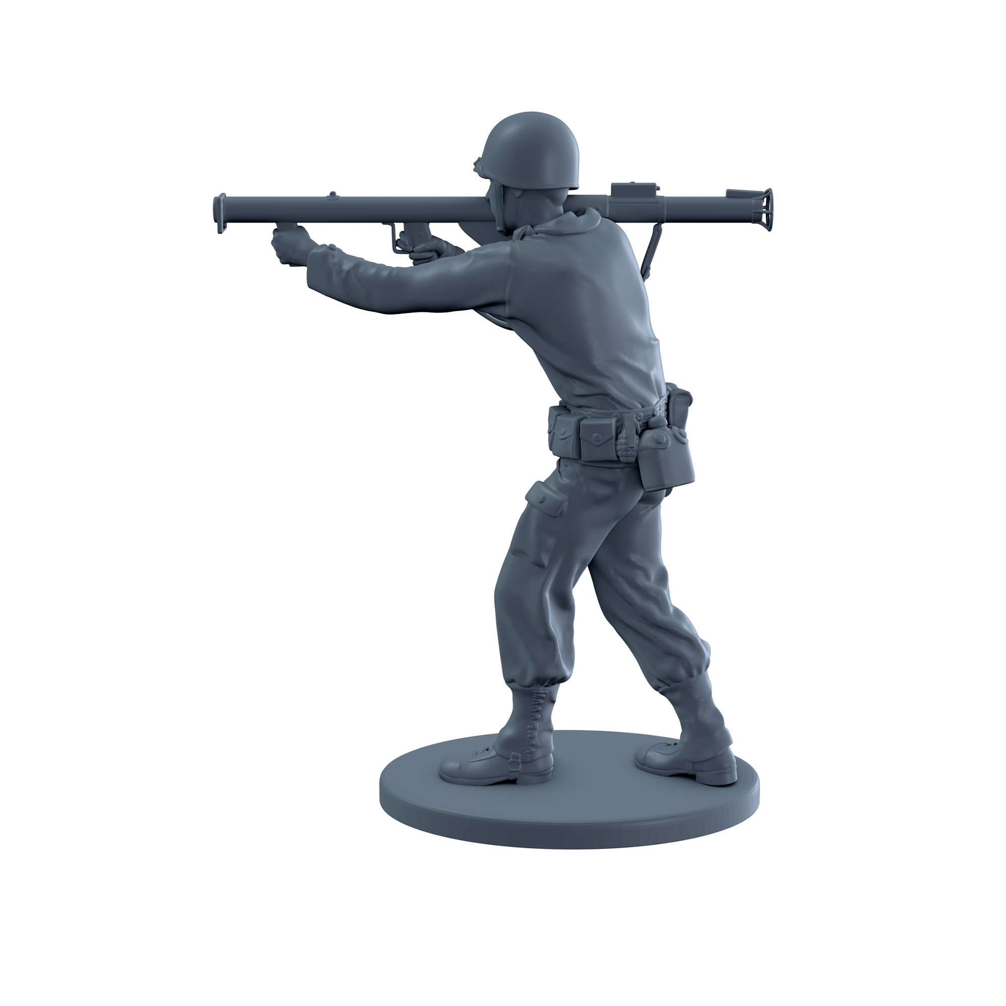 American Soldier Standing Shooting Bazooka