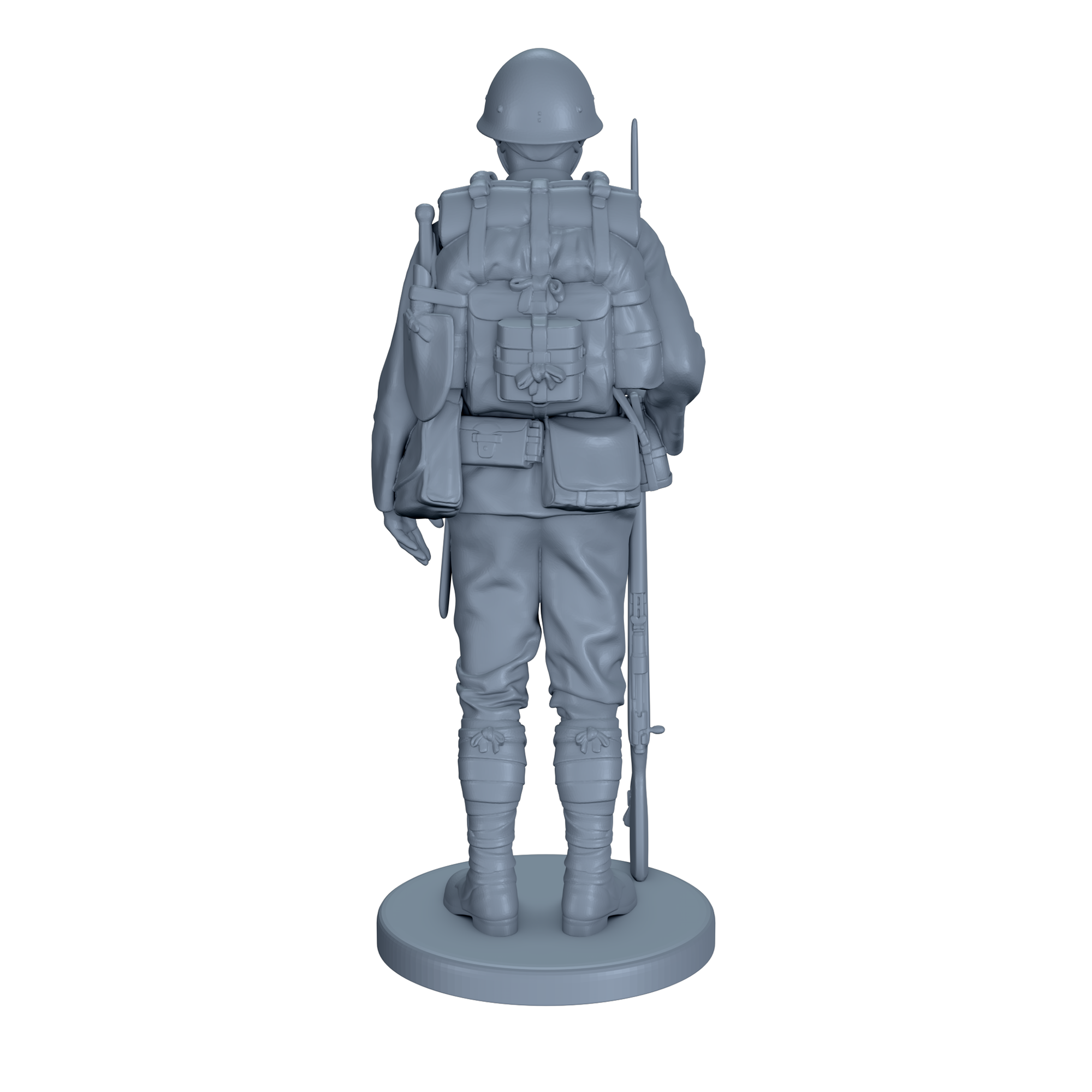 Japanese Soldier Standing at Attention