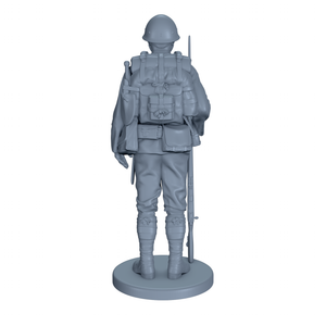 Japanese Soldier Standing at Attention