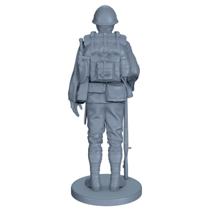 Japanese Soldier Standing at Attention