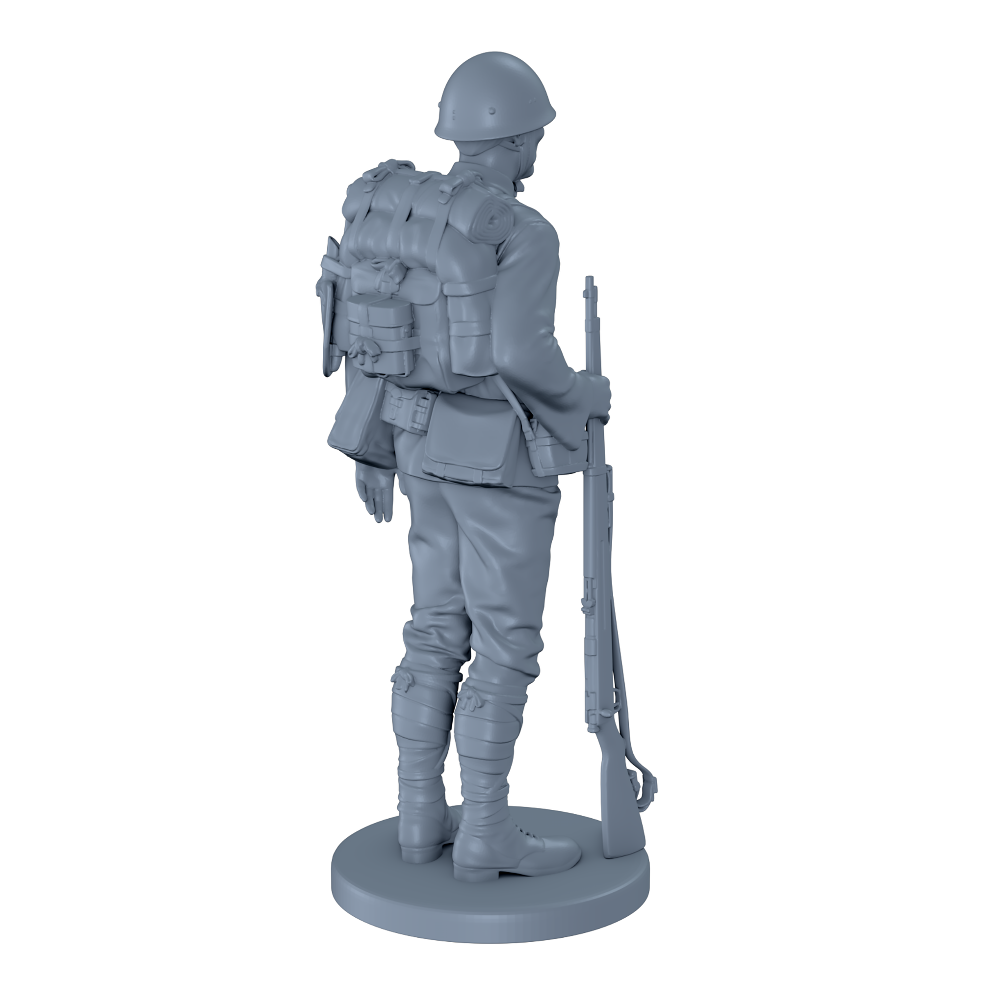 Japanese Soldier Standing at Attention