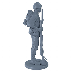 Japanese Soldier Standing at Attention