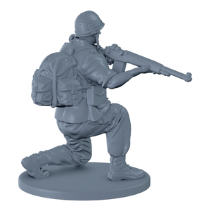 American Soldier Kneeling Vietnam Era
