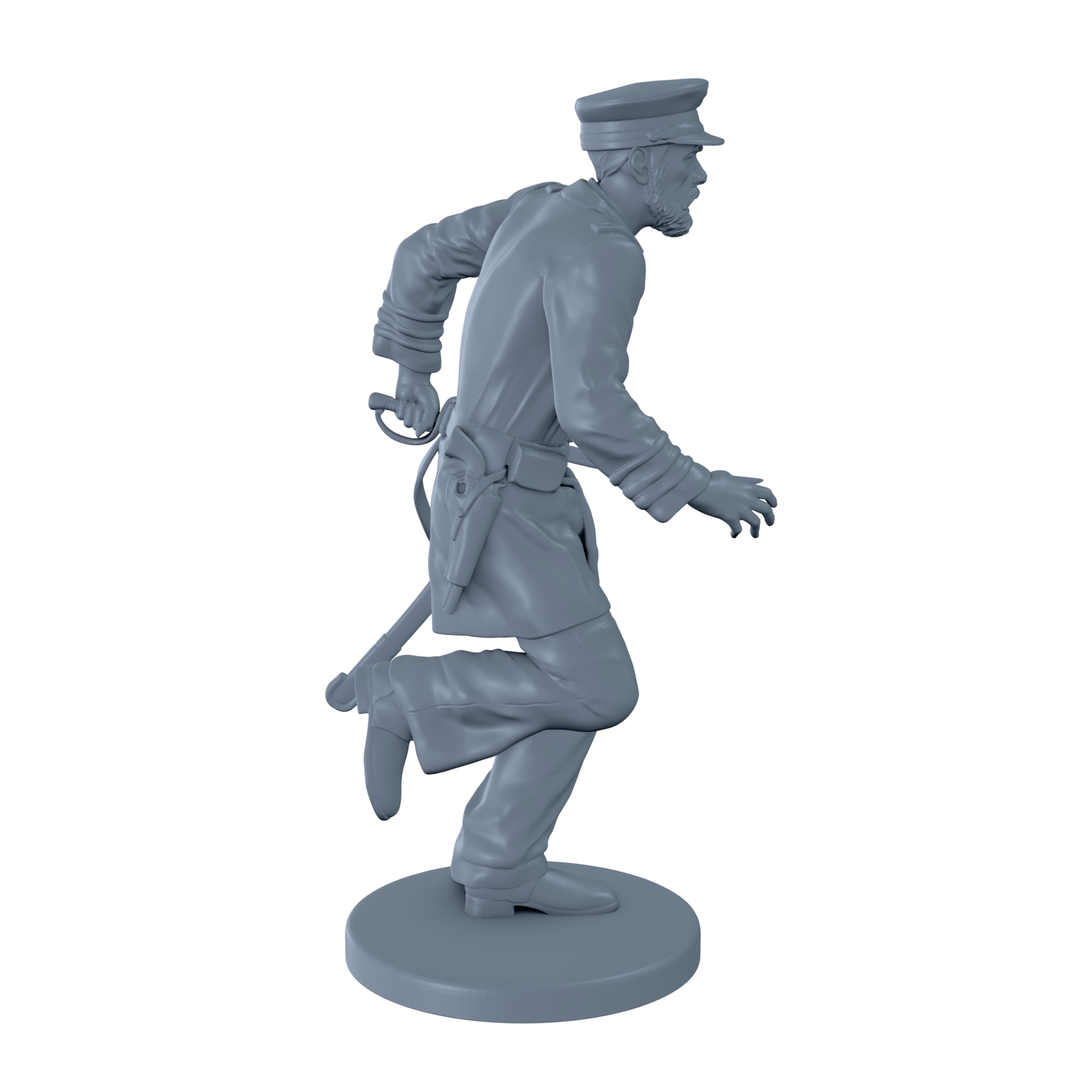 American Civil War Naval Officer Running