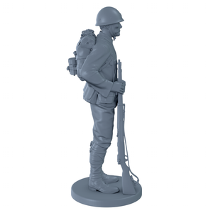 Japanese Soldier Standing at Attention