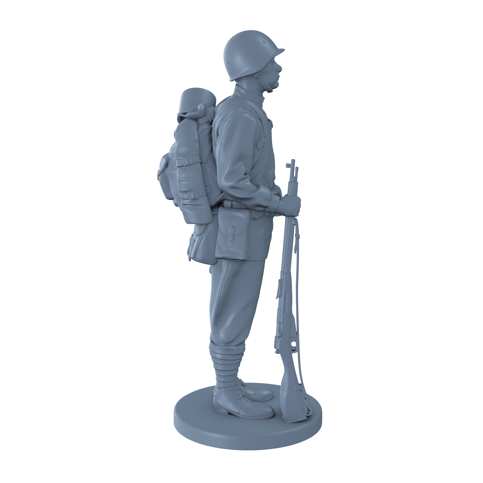Russian Soldier Standing at Attention