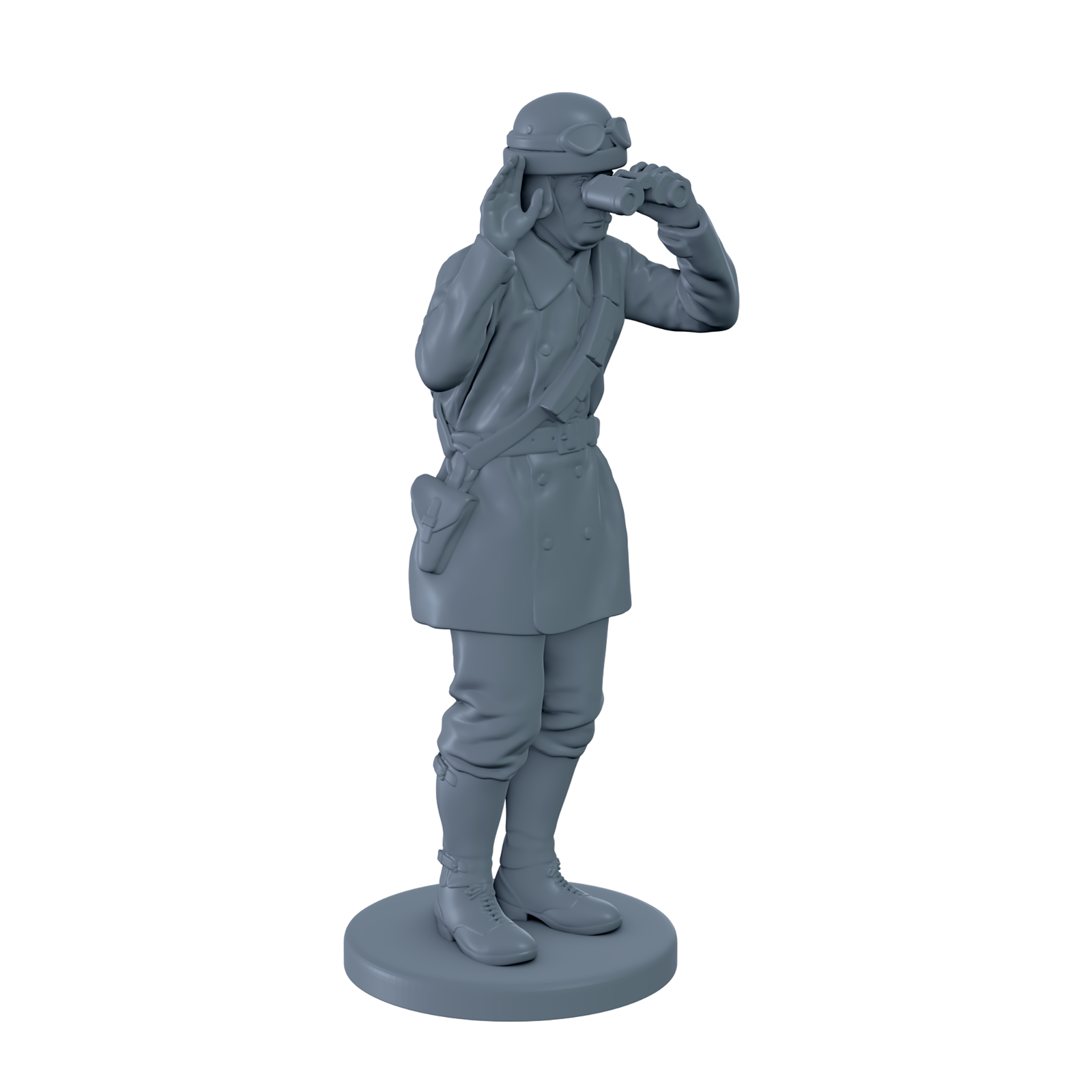 Italian Tank Commander Looking Through Binoculars