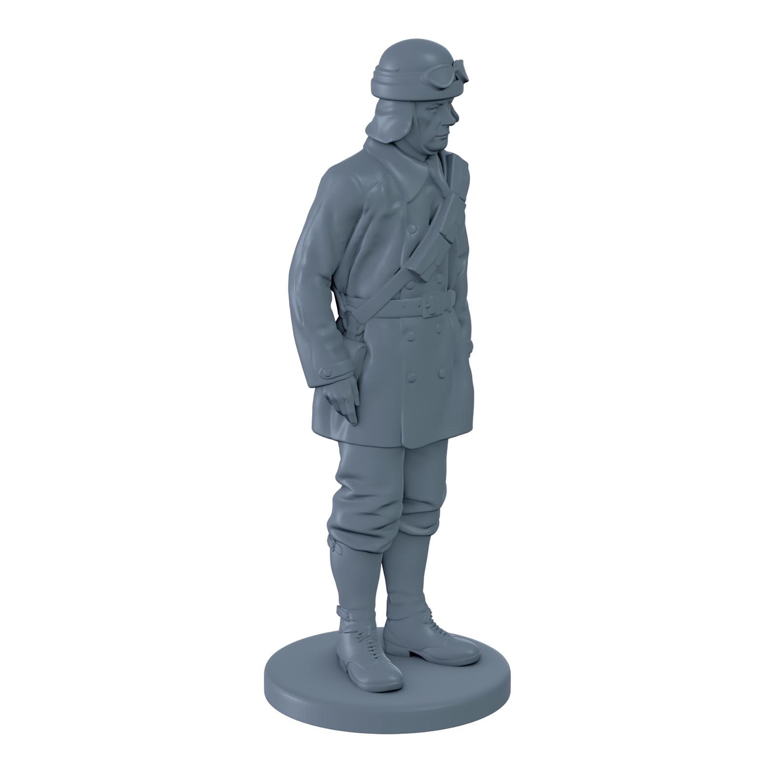 Italian Tank Crew Standing At Attention