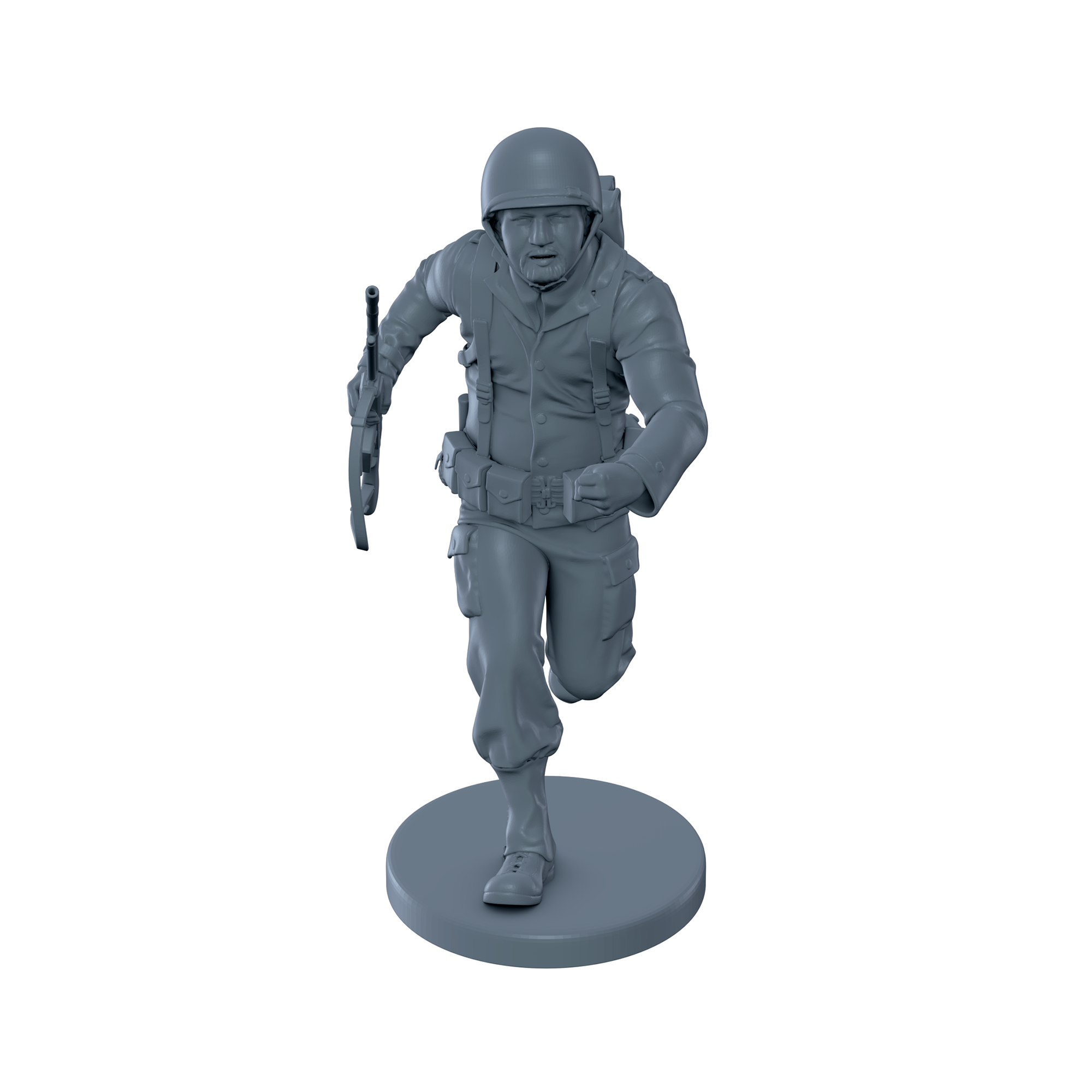 American Soldier with Gun in Hand