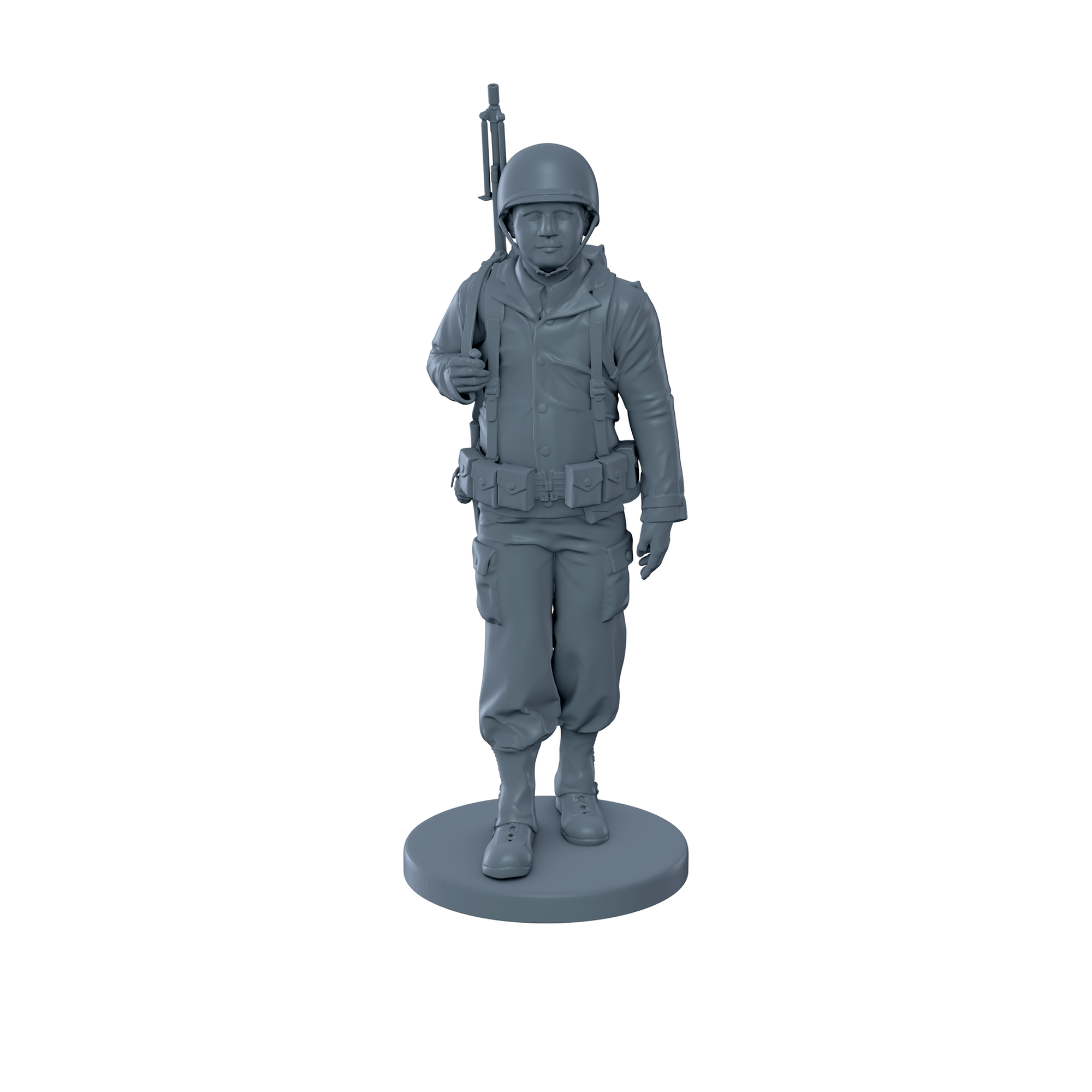 American Soldier Walking with Flamethrower