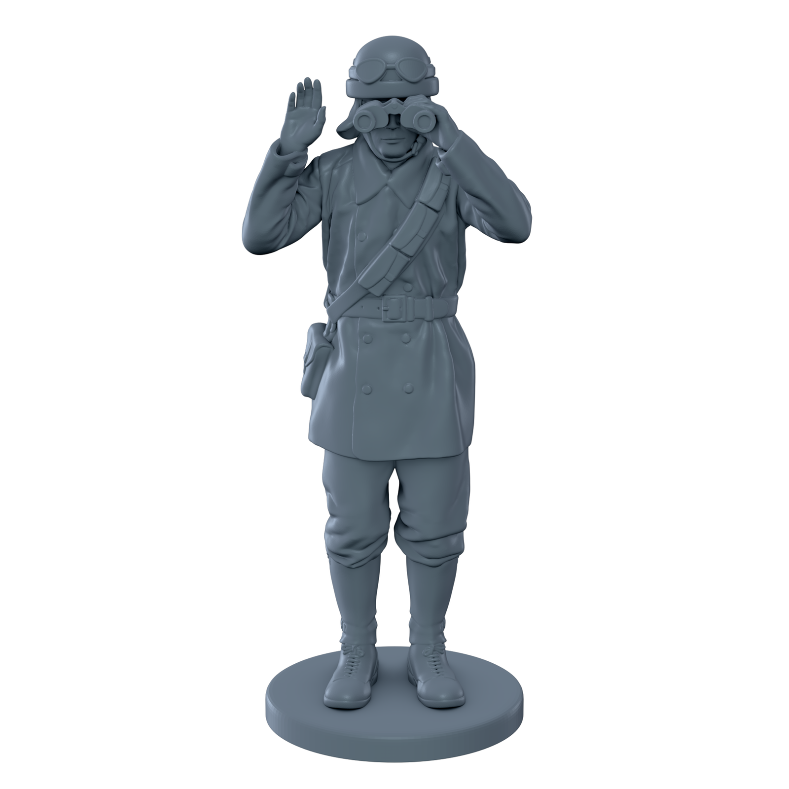 Italian Tank Commander Looking Through Binoculars