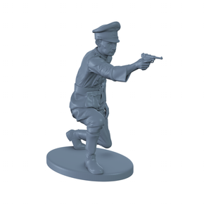 German Officer Kneeling