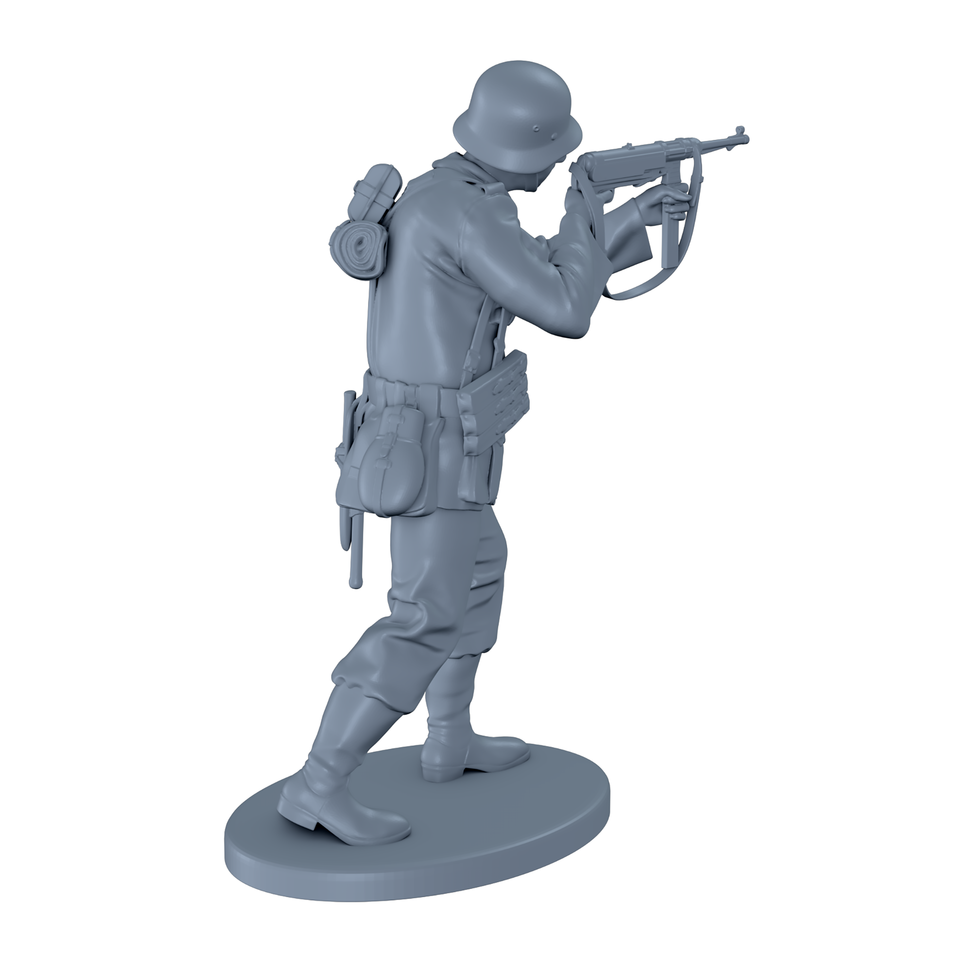 German Soldier Firing MP-40