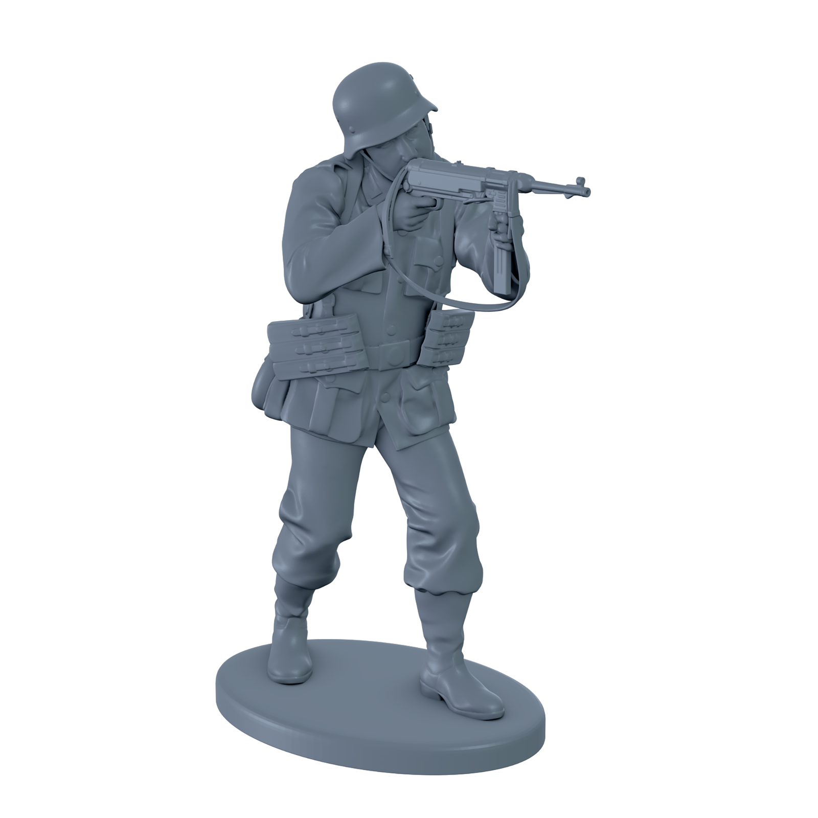 German Soldier Firing MP-40