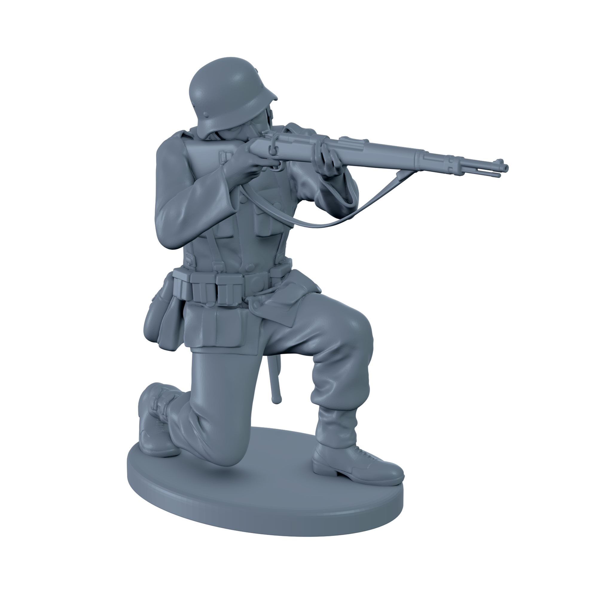 (Ready) German Soldier Shooting While Crouched