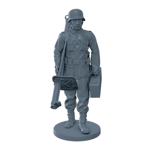 German Soldier with Panzerschreck and Rocket Case