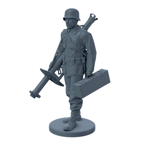 German Soldier with Panzerschreck and Rocket Case