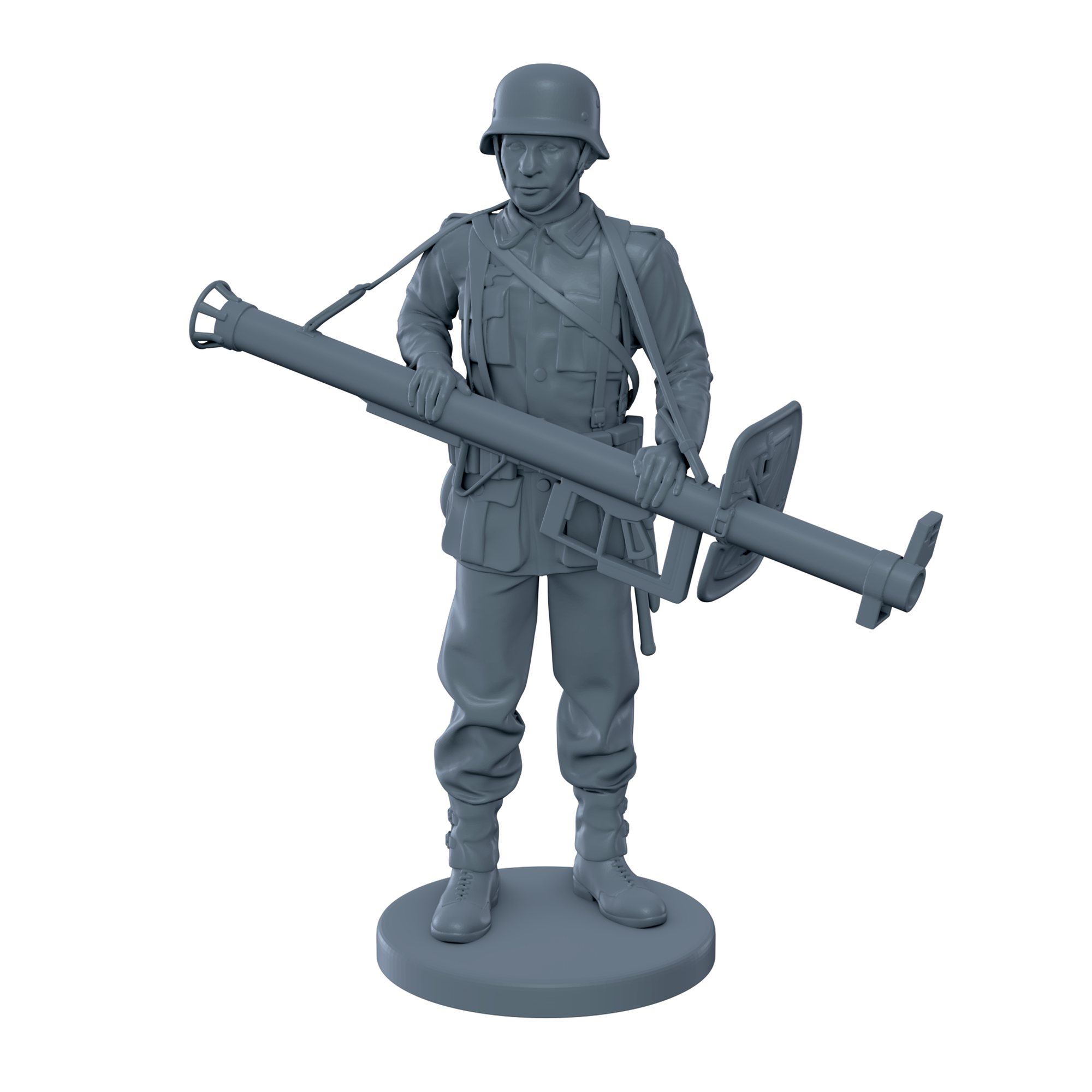 German Soldier with Panzerschreck at Hip