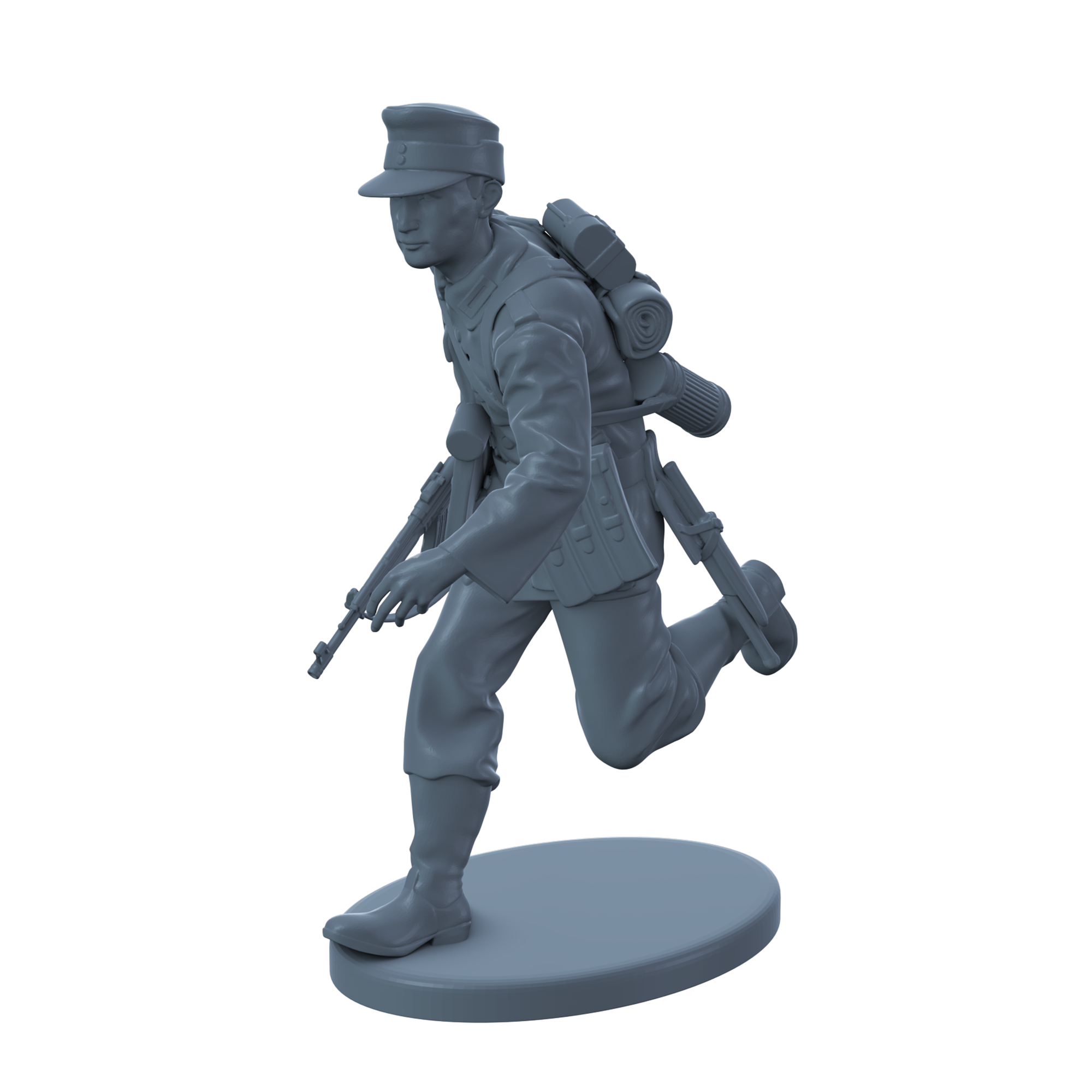 Late War German Soldier Running