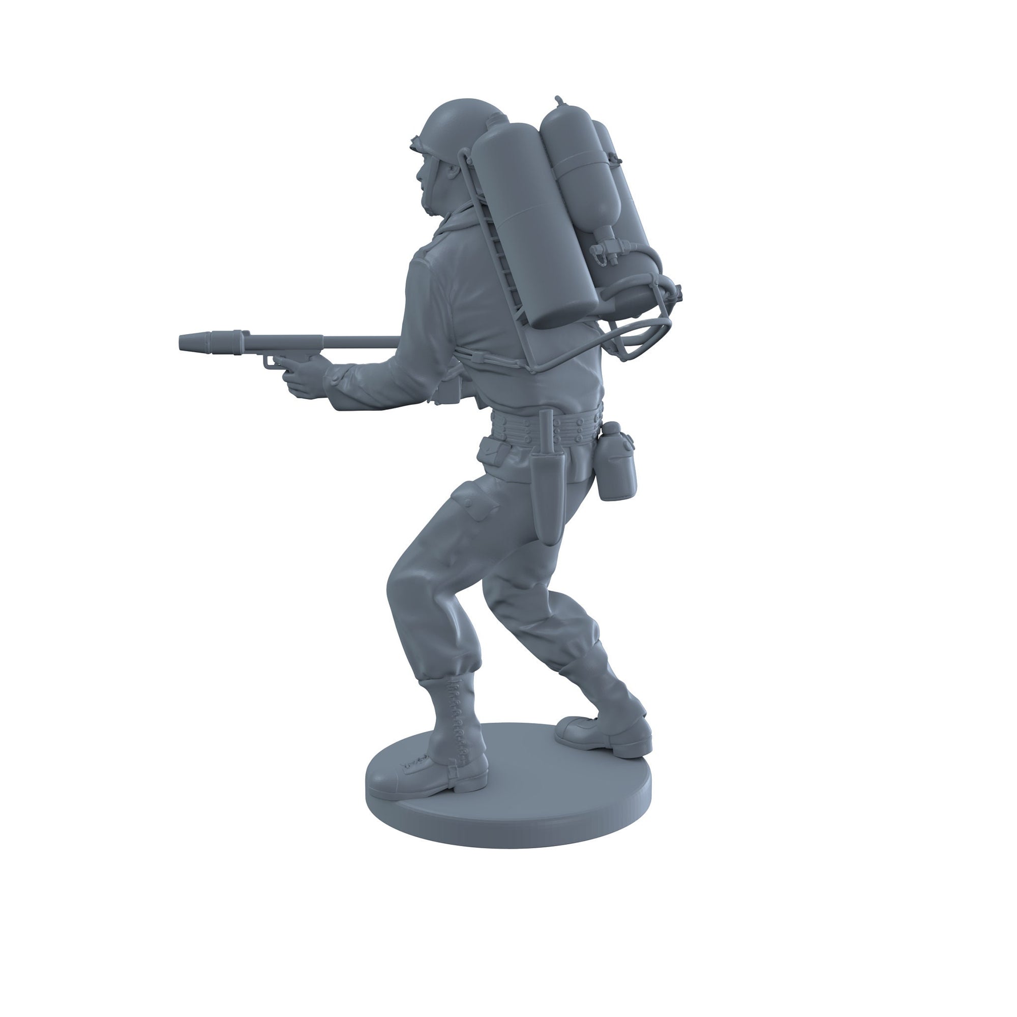 American Soldier With Flamethrower
